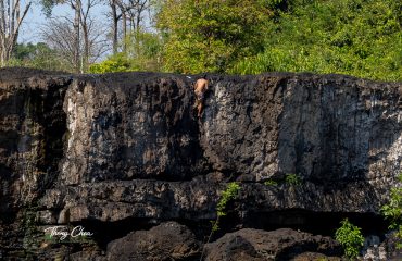 Rock climing from our local guide